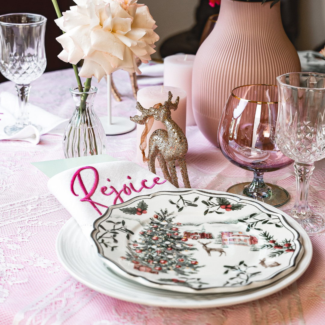 Hope Christmas Embroidered Napkins &amp; Coasters - Napkins
