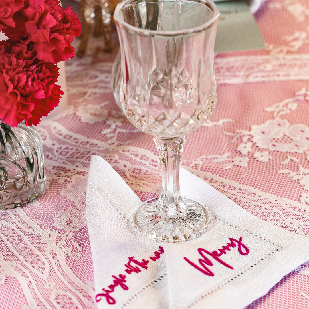 Hope Christmas Embroidered Napkins &amp; Coasters - Napkins
