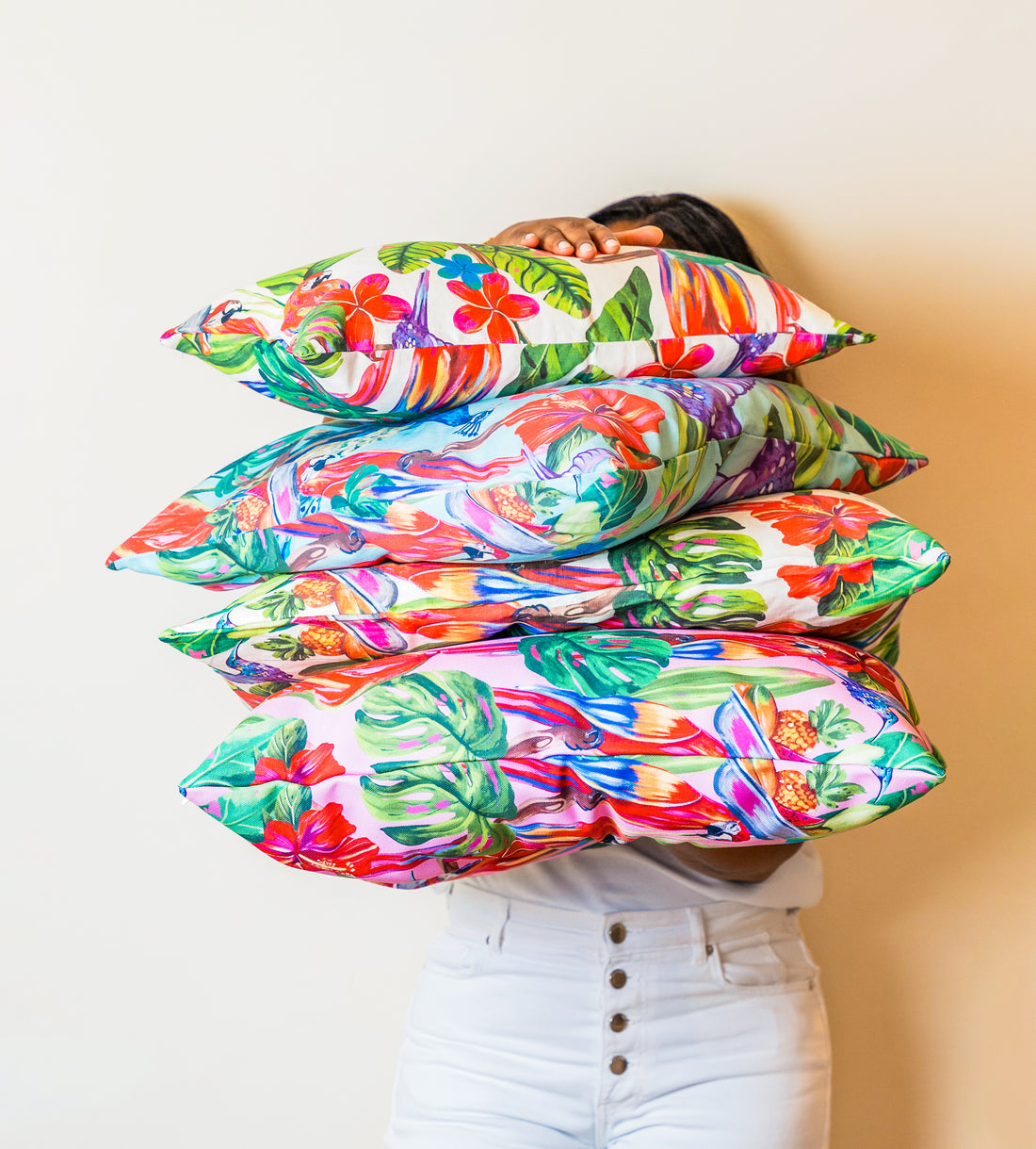 Caribbean Lovestory Linen Cushion Covers - Cushion