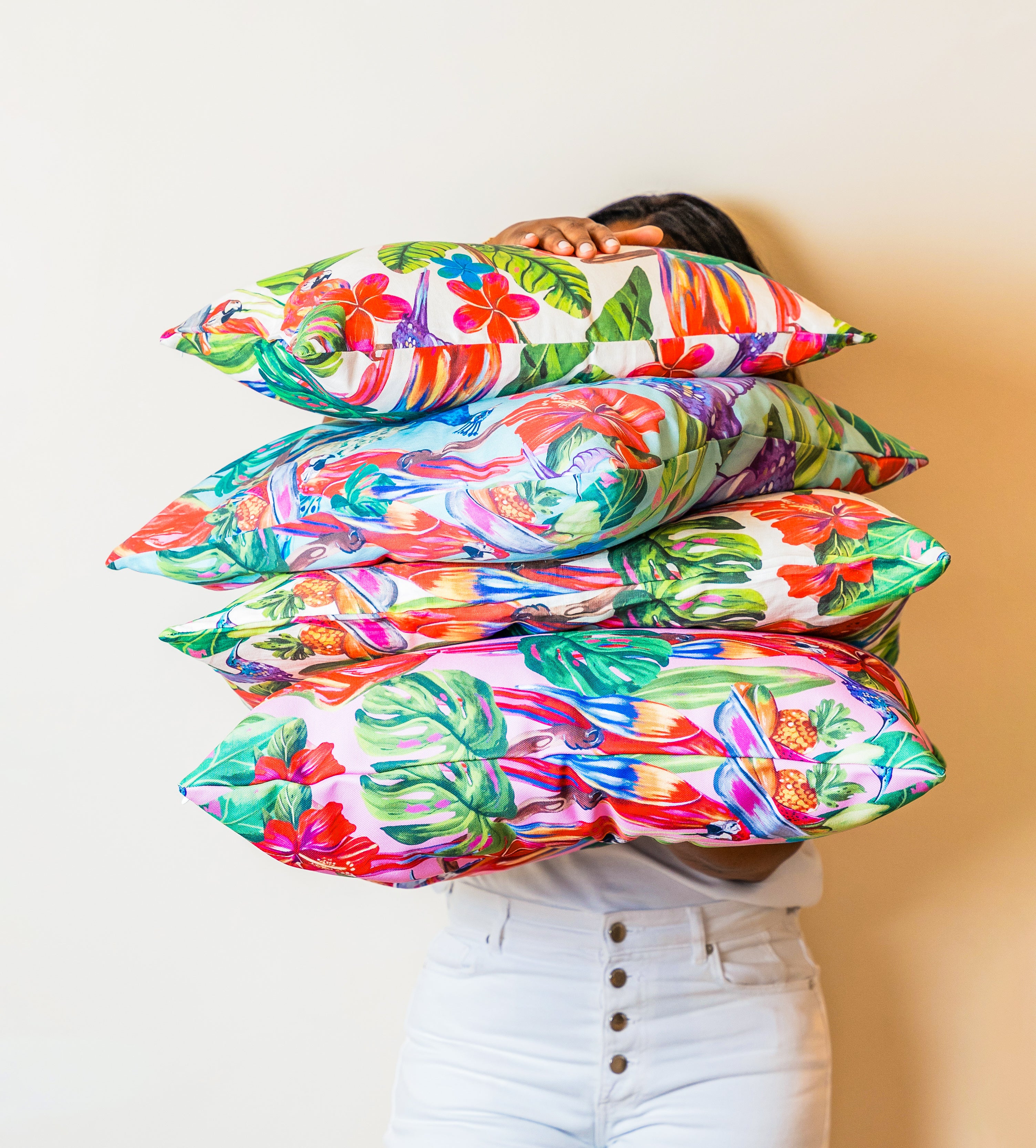 Caribbean Lovestory Linen Cushion Covers - Cushion
