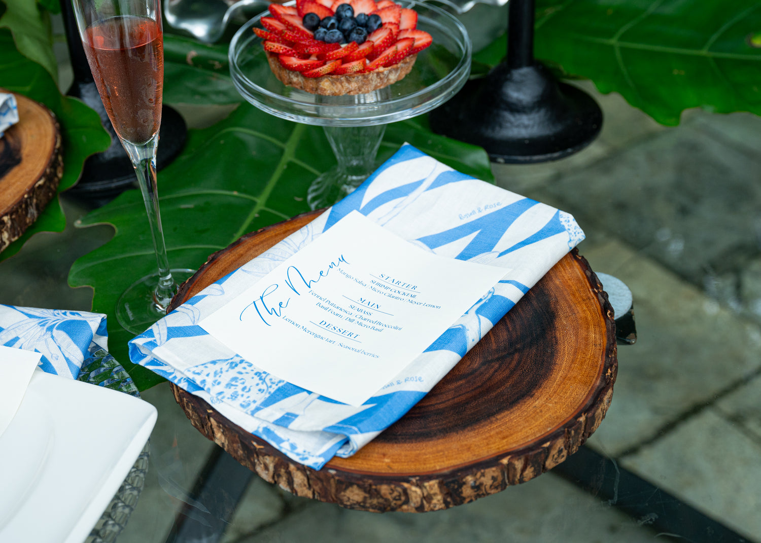 Midnight safari printed 100% linen napkins - Napkins