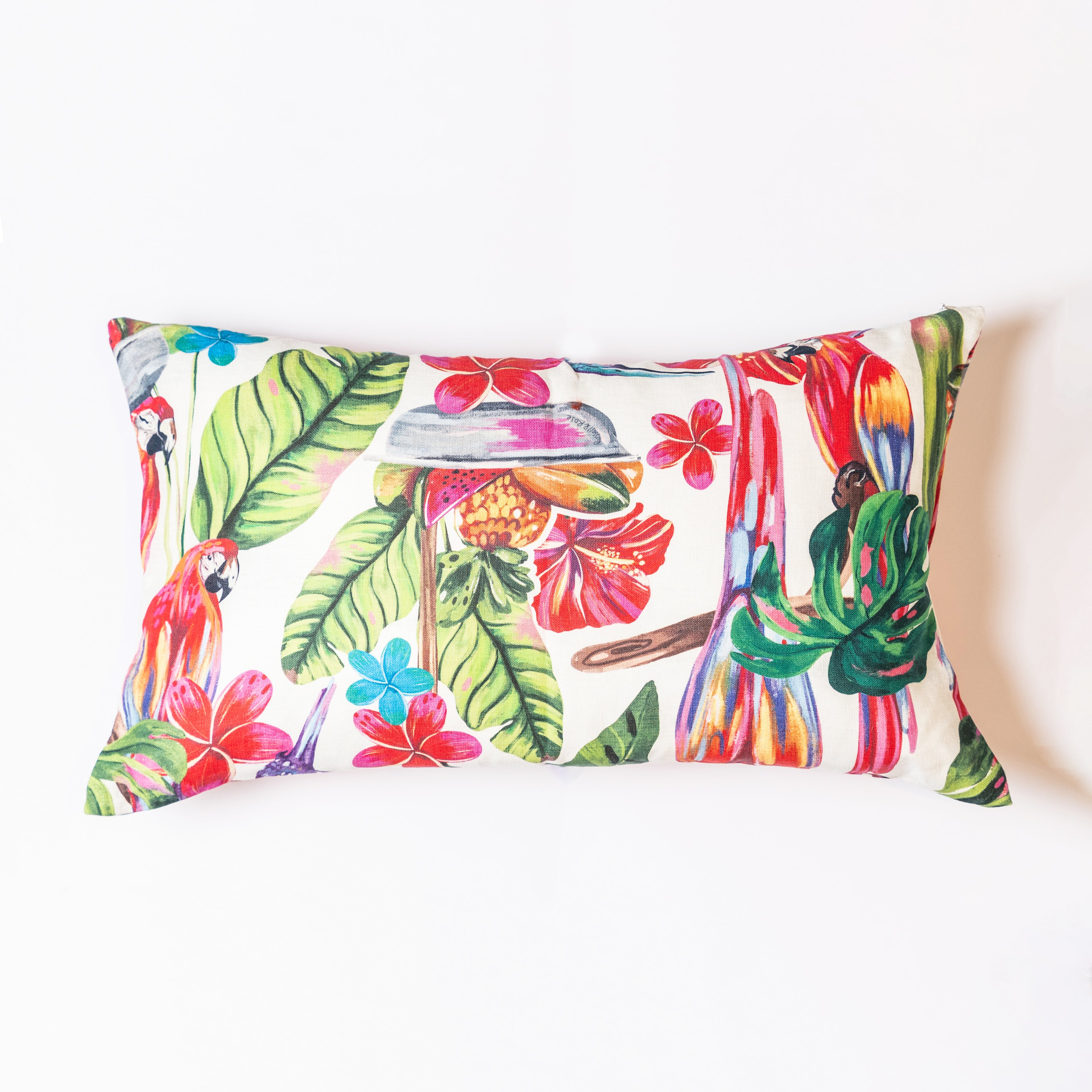Caribbean Lovestory Linen Cushion Covers - White / Lumbar 30*50 - Cushion