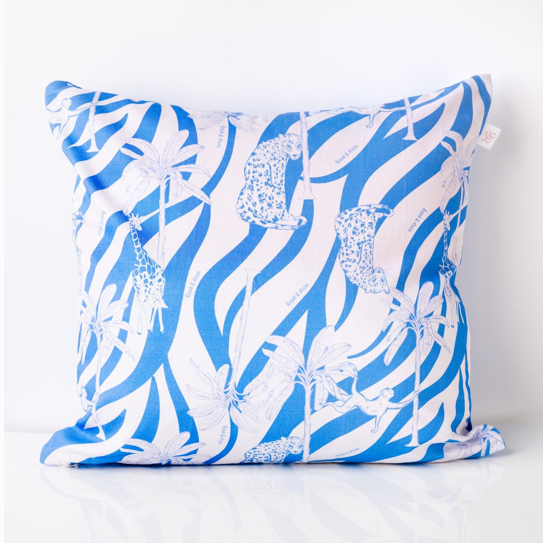 Midnight Safari Square Cushion Cover Double sided print. - Cushion