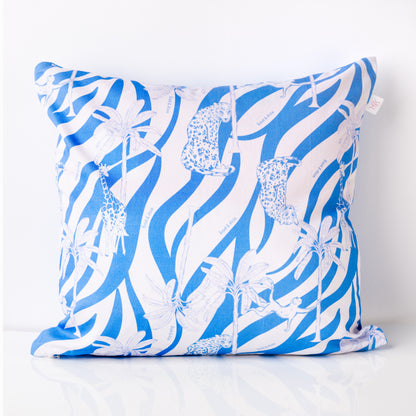 Midnight Safari Square Cushion Cover Double sided print. - Cushion